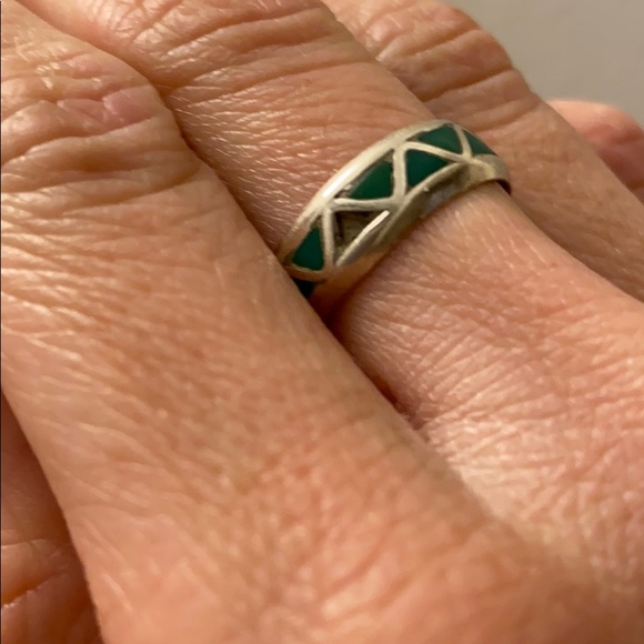 Sterling silver and turquoise ring - Picture 3 of 4